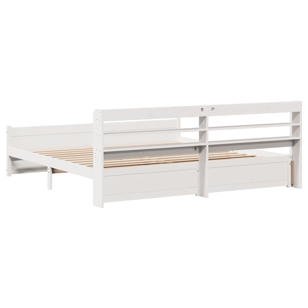 Giroletto con Testiera senza Materasso Bianco 180x200 cm | homemem39