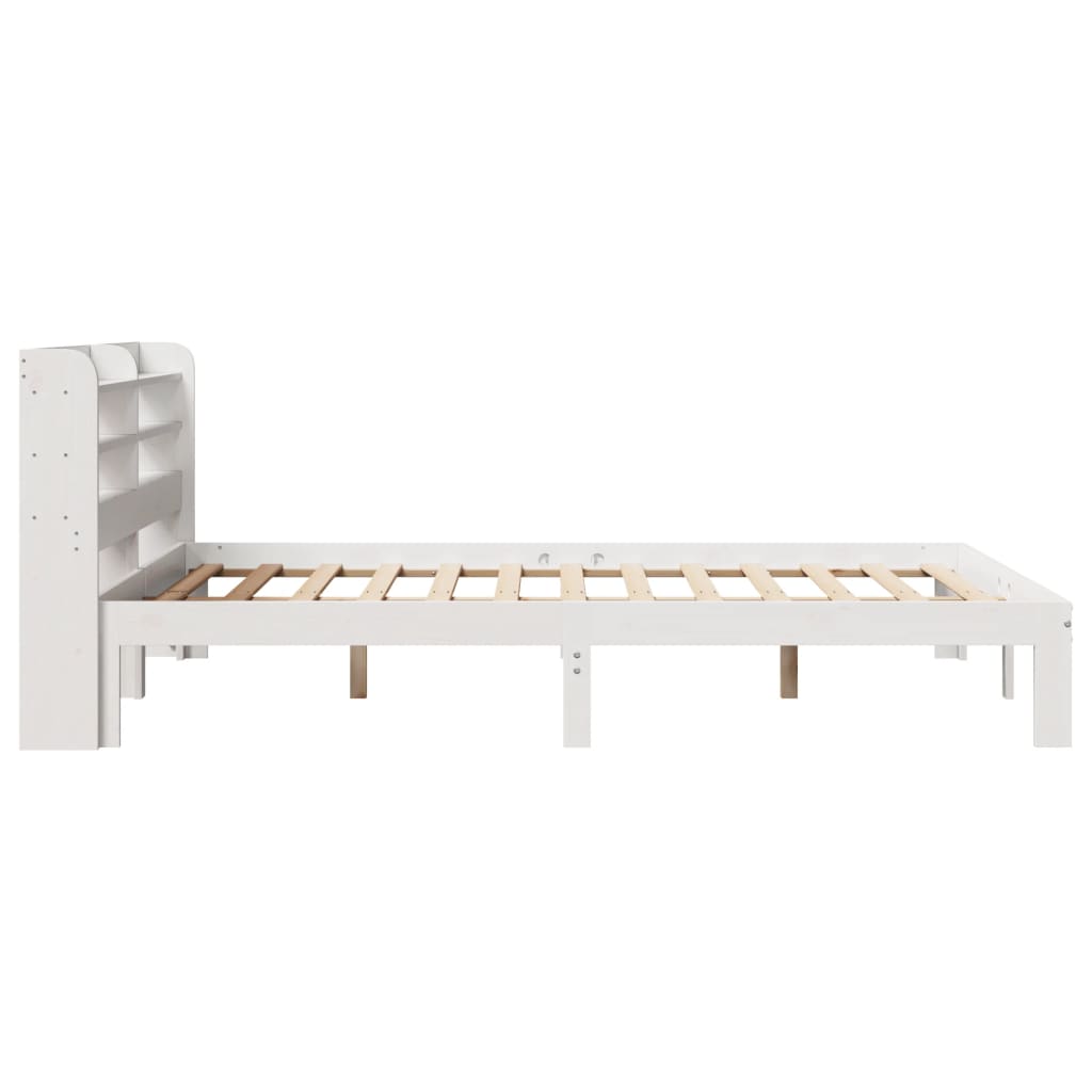 Giroletto con Testiera Bianco 120x190 cm Legno Massello di Pino | homemem39
