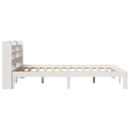 Giroletto con Testiera Bianco 120x190 cm Legno Massello di Pino | homemem39