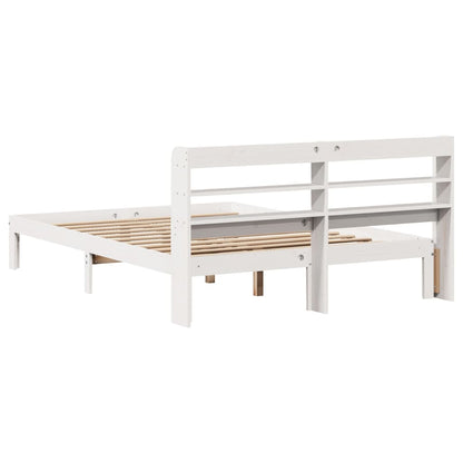 Giroletto con Testiera Bianco 120x190 cm Legno Massello di Pino | homemem39