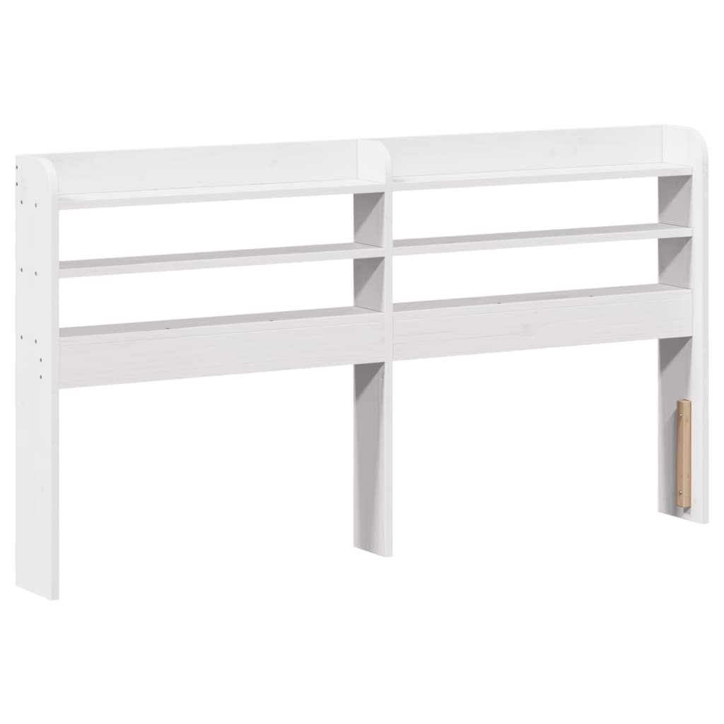 Giroletto con Testiera Bianco 120x190 cm Legno Massello di Pino | homemem39