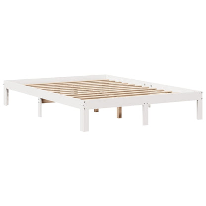 Giroletto con Testiera Bianco 120x190 cm Legno Massello di Pino | homemem39