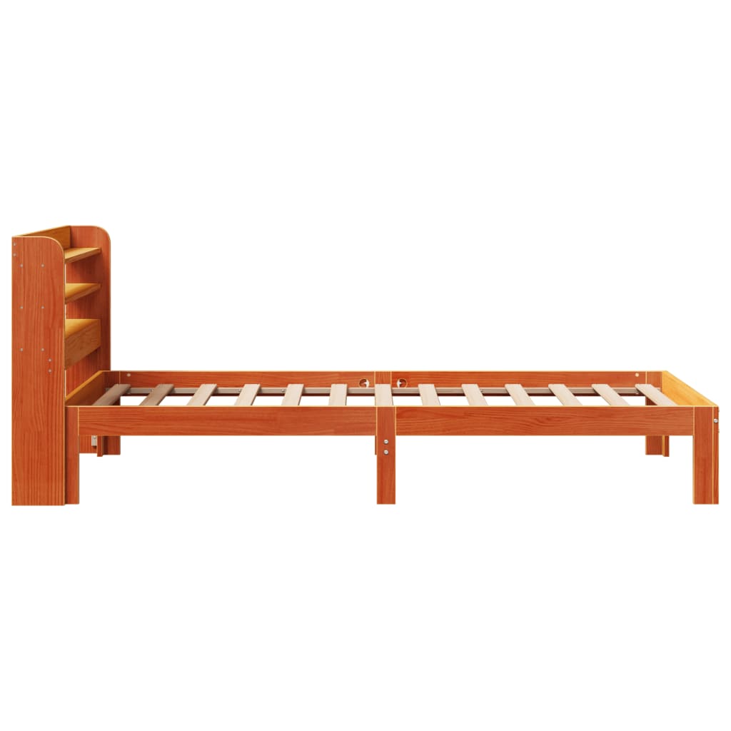 Letto senza Materasso Marrone Cera 100x200 cm in Legno di Pino | homemem39