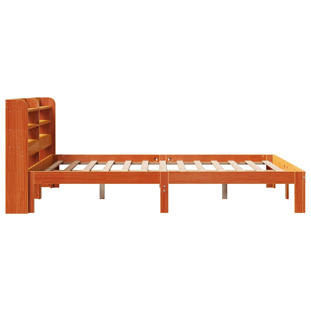 Giroletto senza Materasso Marrone Cera 140x200cm Massello Pino - homemem39