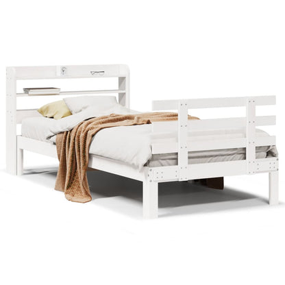 Giroletto con Testiera senza Materasso Bianco 100x200 cm | homemem39