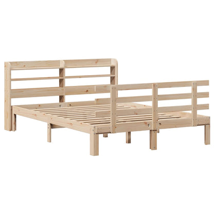 Giroletto con Testiera 150x200 cm in Legno Massello di Pino | homemem39