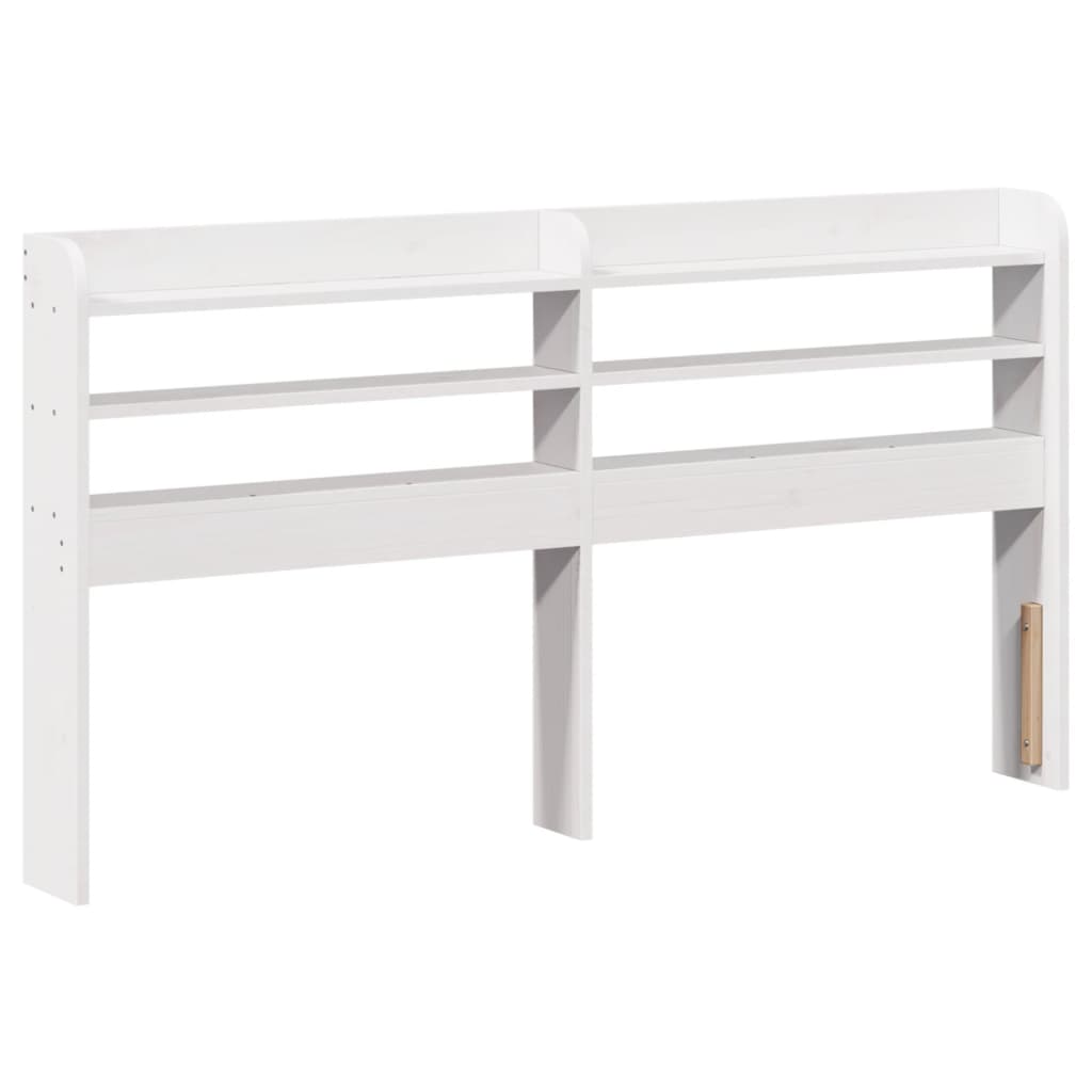 Giroletto con Testiera Bianco 150x200 cm Legno Massello di Pino | homemem39
