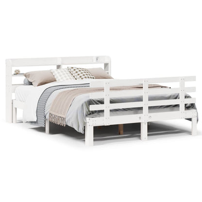 Giroletto con Testiera senza Materasso Bianco 160x200 cm | homemem39