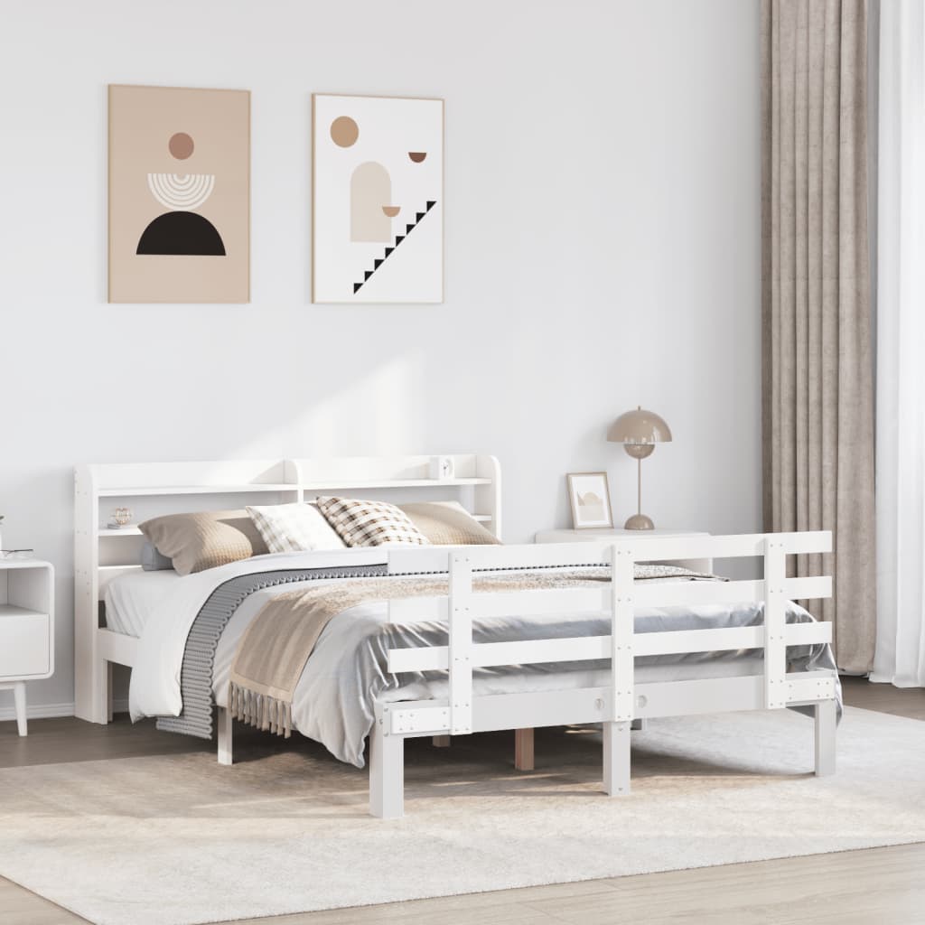 Giroletto con Testiera senza Materasso Bianco 160x200 cm | homemem39