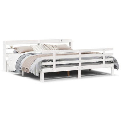 Giroletto con Testiera senza Materasso Bianco 180x200 cm | homemem39