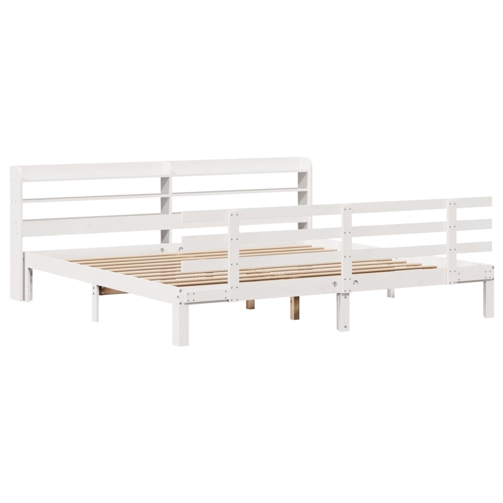 Giroletto con Testiera senza Materasso Bianco 180x200 cm | homemem39