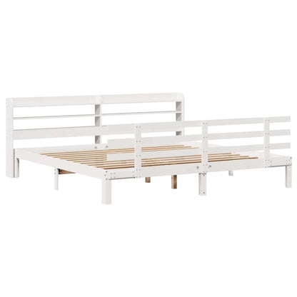Giroletto con Testiera senza Materasso Bianco 180x200 cm | homemem39