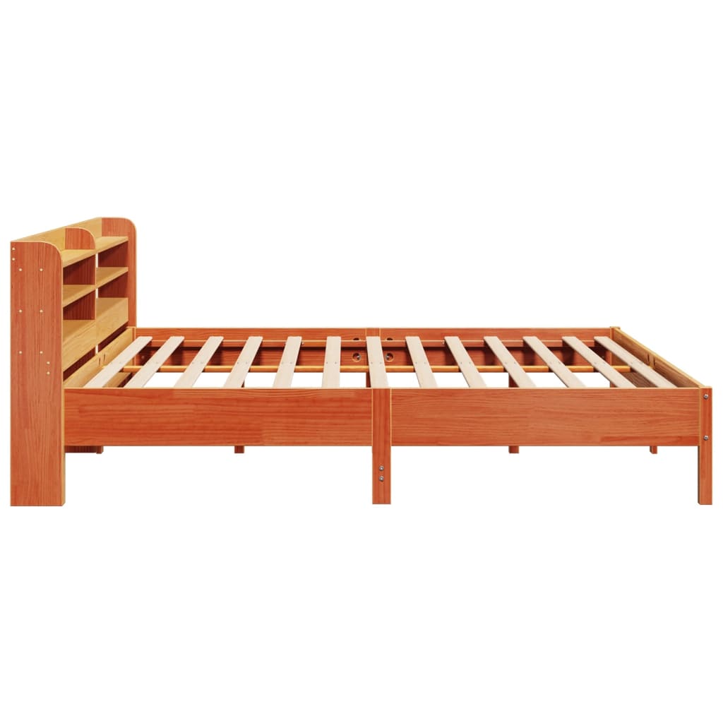 Letto senza Materasso Marrone Cera 200x200 cm in Legno di Pino | homemem39