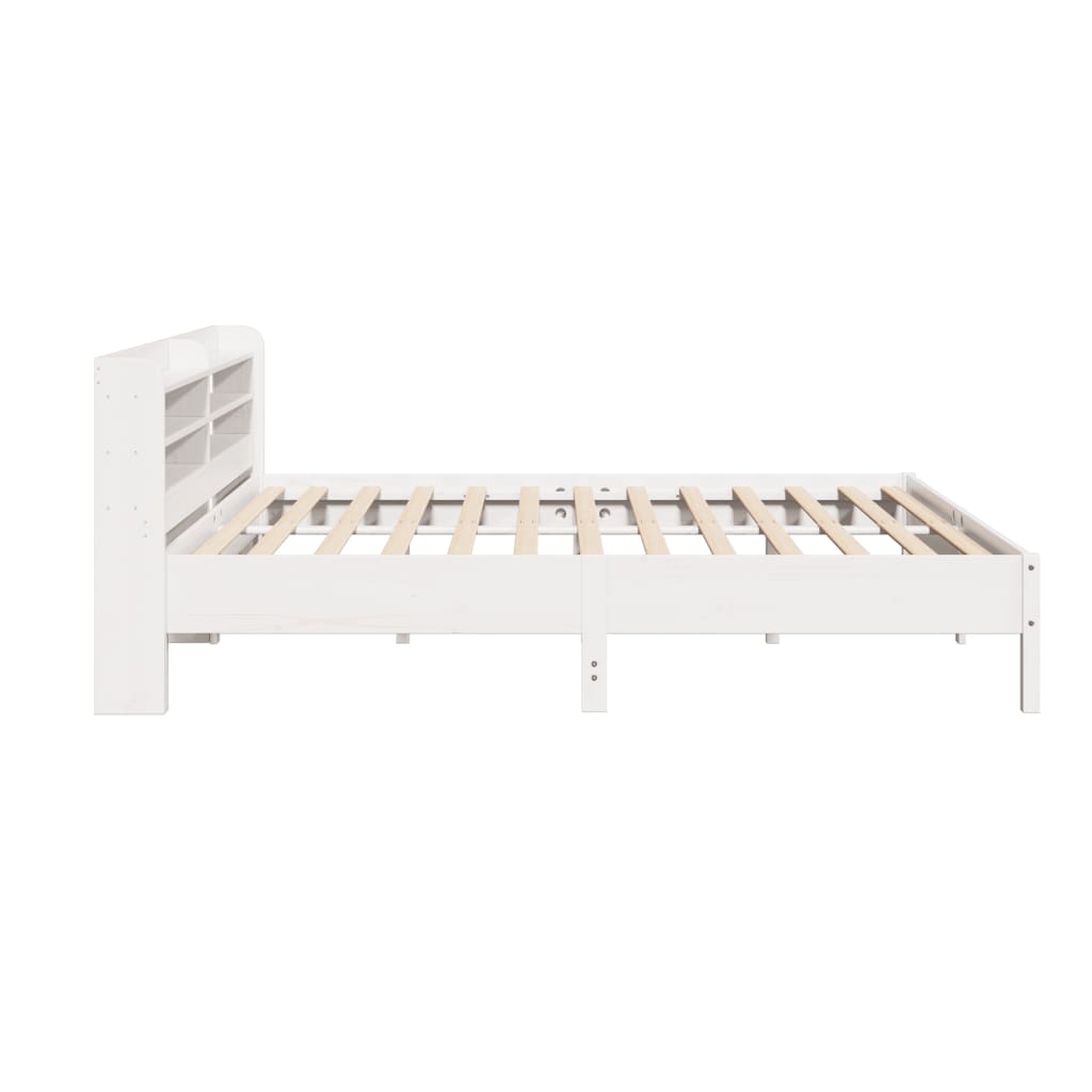 Letto senza Materasso Bianco 180x200 cm Legno Massello di Pino - homemem39