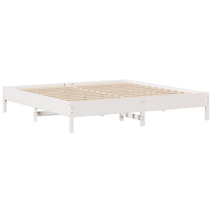 Letto senza Materasso Bianco 180x200 cm Legno Massello di Pino - homemem39