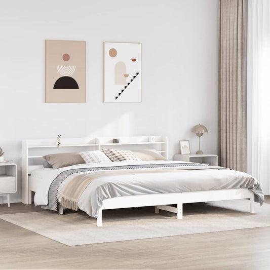 Letto senza Materasso Bianco 180x200 cm Legno Massello di Pino - homemem39