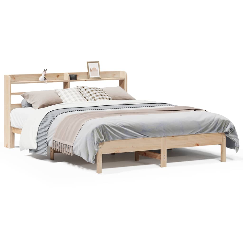 Letto senza Materasso 160x200 cm in Legno Massello di Pino - homemem39