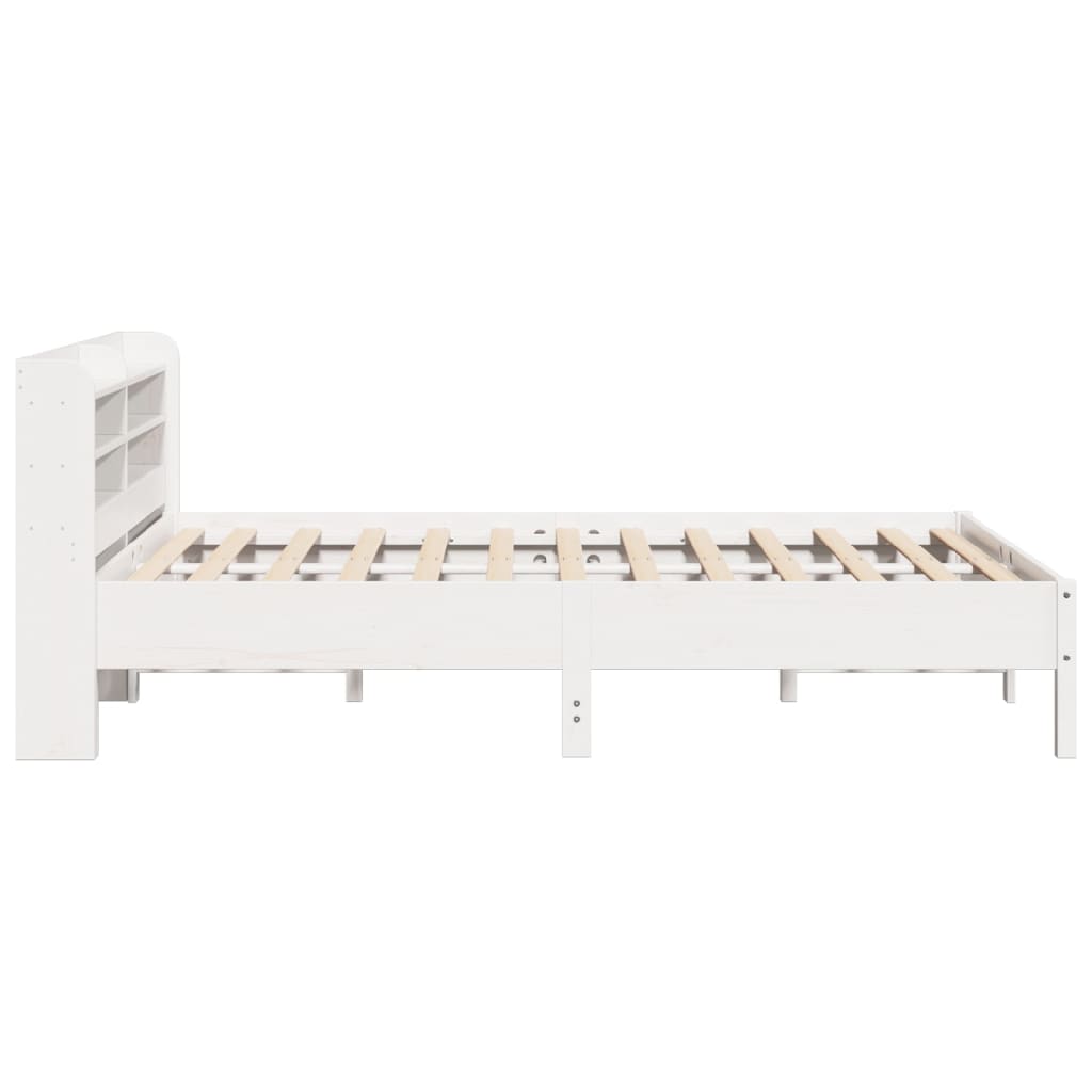 Letto senza Materasso Bianco 160x200 cm Legno Massello di Pino | homemem39