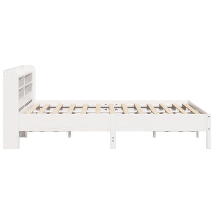 Letto senza Materasso Bianco 160x200 cm Legno Massello di Pino | homemem39