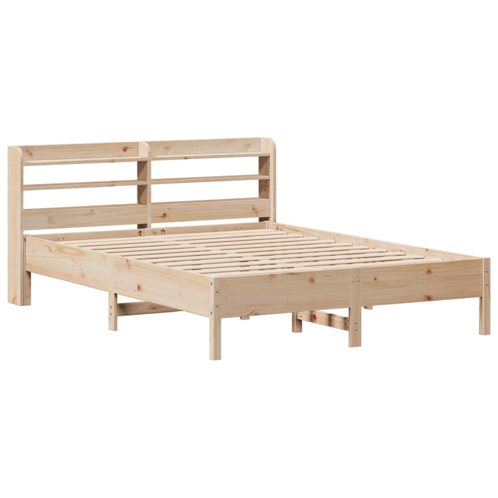 Letto senza Materasso 150x200 cm in Legno Massello di Pino - homemem39