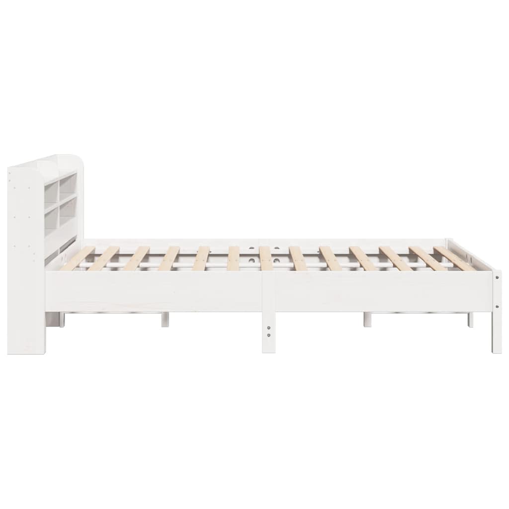 Letto senza Materasso Bianco 140x200 cm Legno Massello di Pino - homemem39