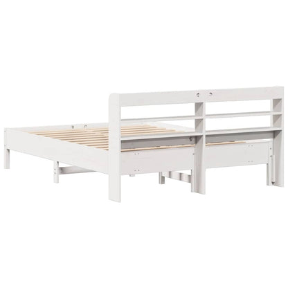 Letto senza Materasso Bianco 140x200 cm Legno Massello di Pino - homemem39