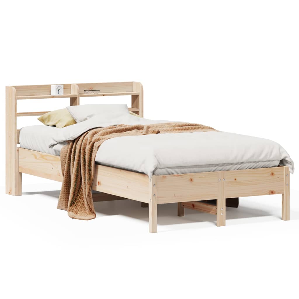 Letto senza Materasso 120x200 cm in Legno Massello di Pino - homemem39