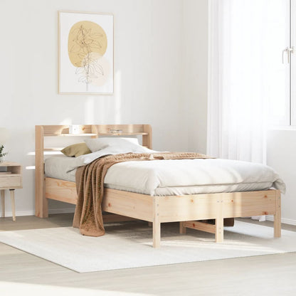 Letto senza Materasso 120x200 cm in Legno Massello di Pino - homemem39