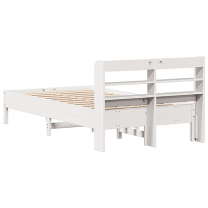 Letto senza Materasso Bianco 120x200 cm Legno Massello di Pino - homemem39