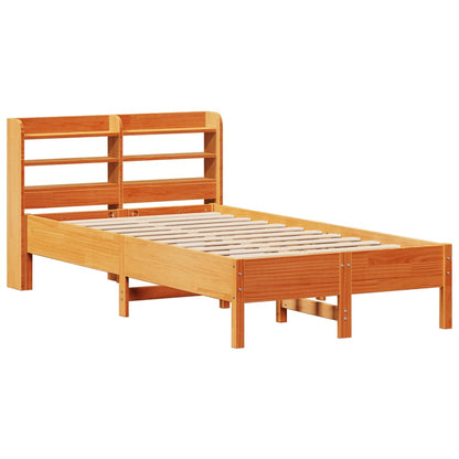 Letto senza Materasso Marrone Cera 120x200 cm in Legno di Pino | homemem39