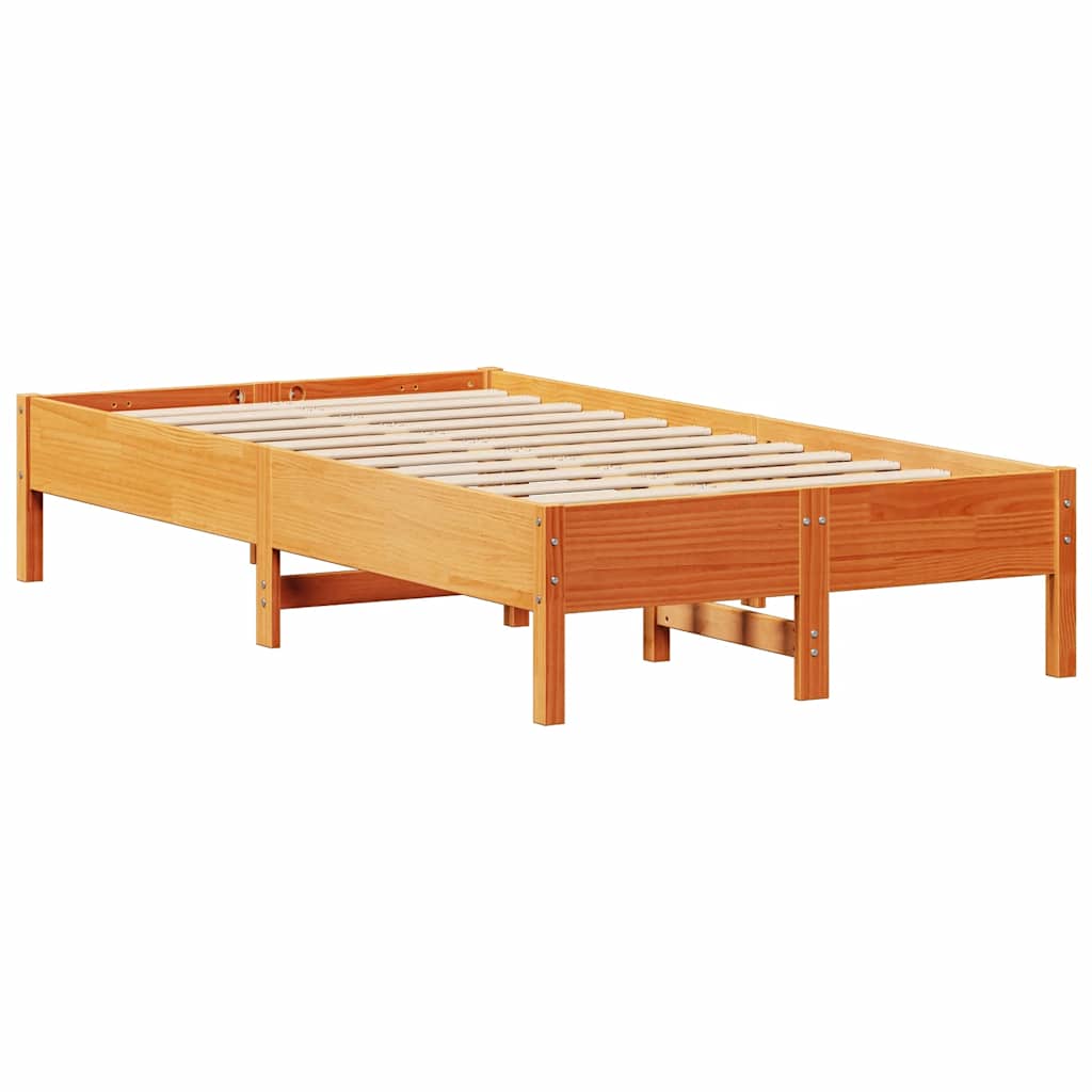 Letto senza Materasso Marrone Cera 100x200 cm in Legno di Pino | homemem39