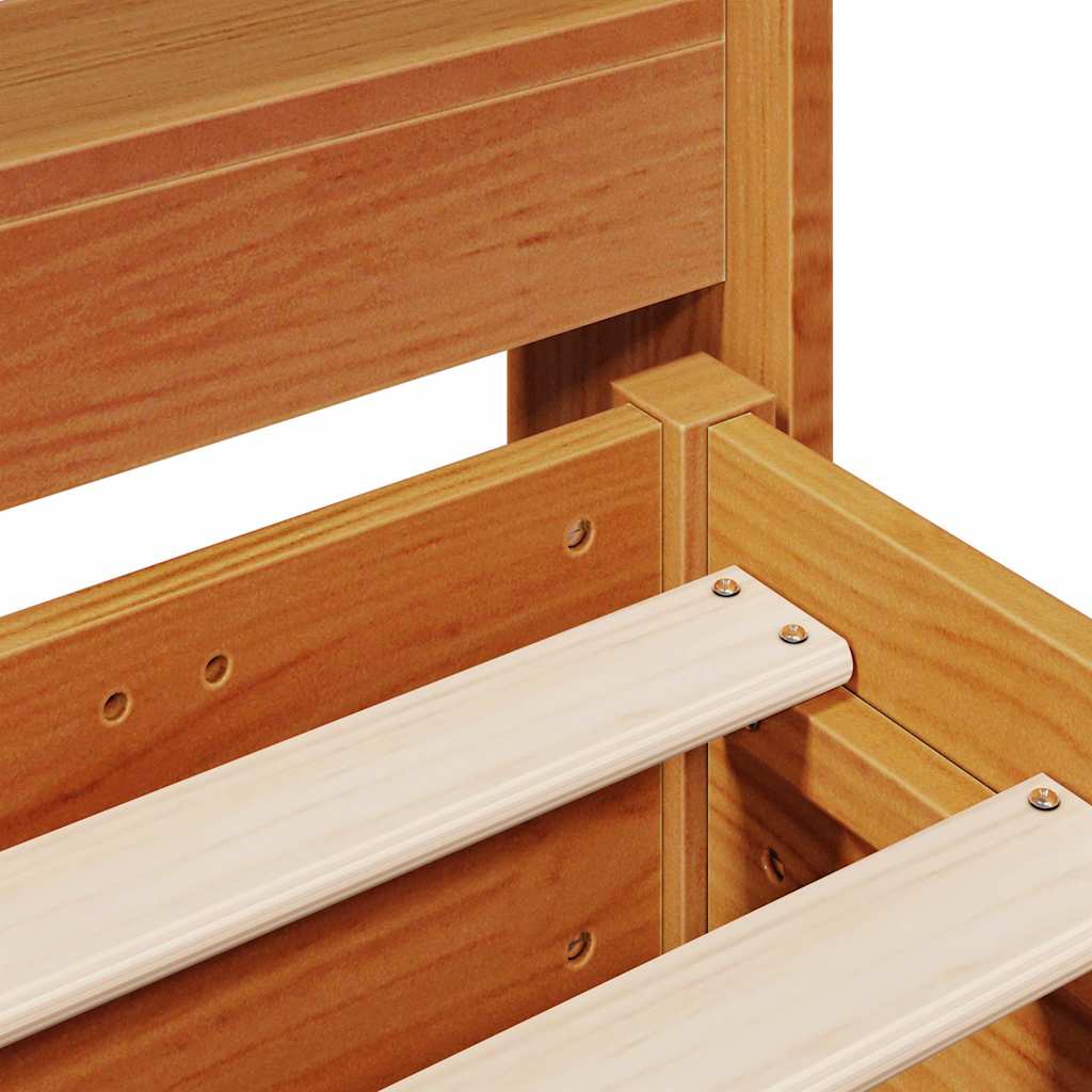 Letto senza Materasso Marrone Cera 100x200 cm in Legno di Pino | homemem39