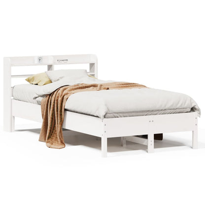 Letto senza Materasso Bianco 90x200 cm Legno Massello di Pino - homemem39