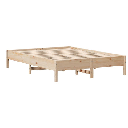 Letto senza Materasso 140x190 cm in Legno Massello di Pino - homemem39