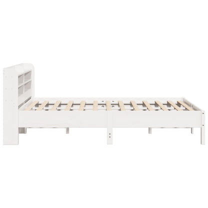 Letto senza Materasso Bianco 140x190 cm Legno Massello di Pino - homemem39