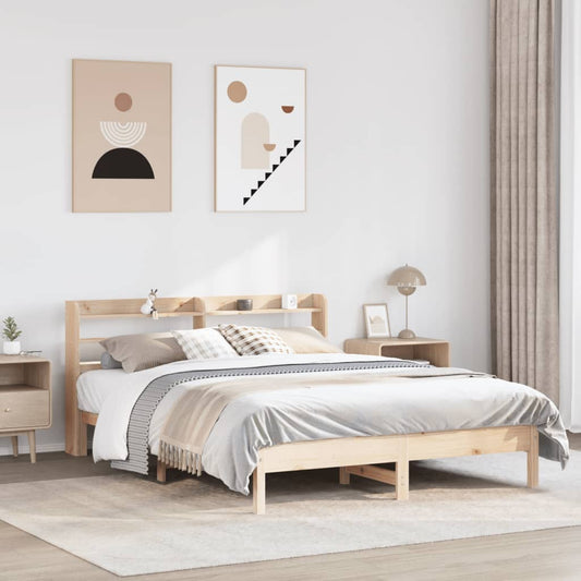 Letto senza Materasso 135x190 cm in Legno Massello di Pino - homemem39