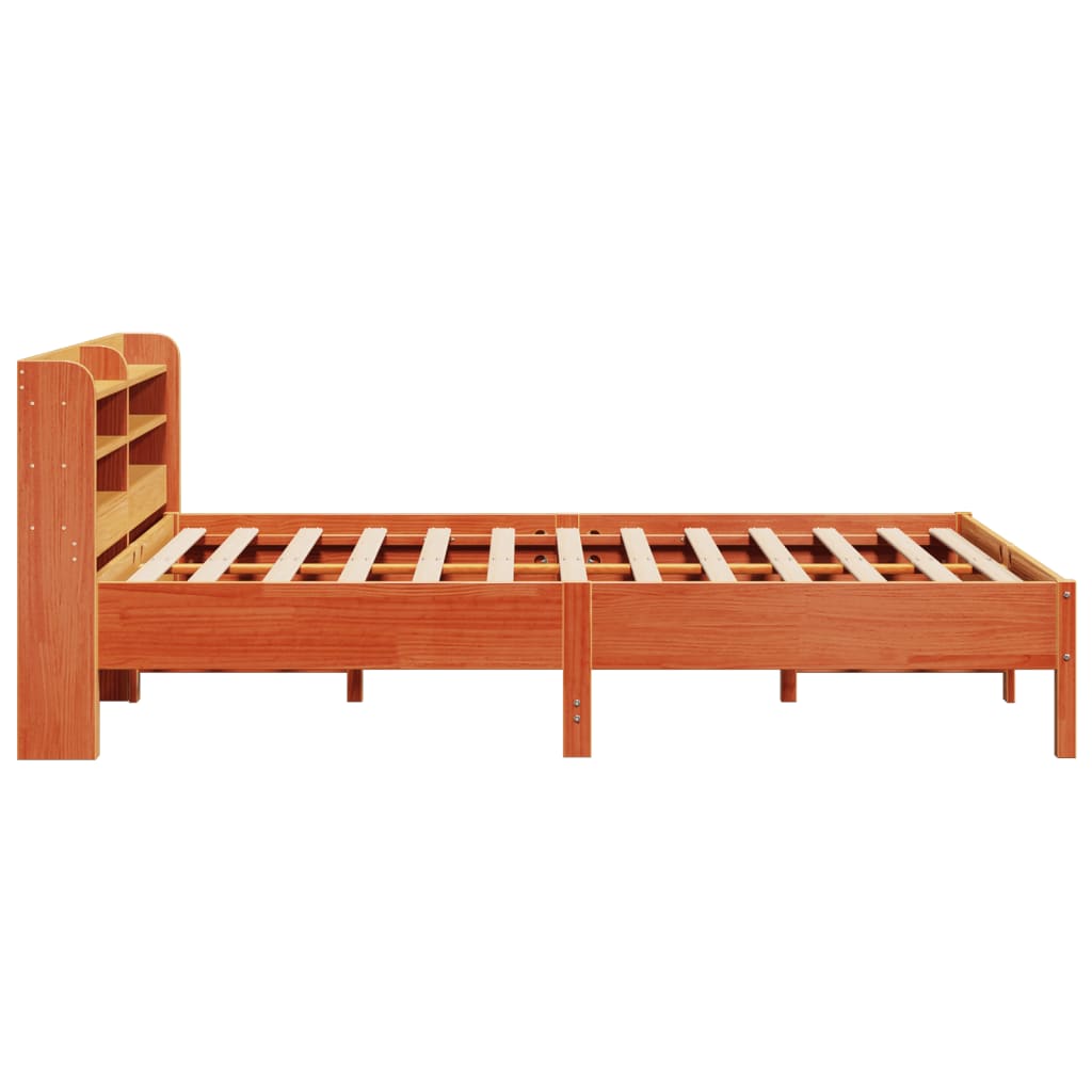 Letto senza Materasso Marrone Cera 135x190 cm in Legno di Pino | homemem39