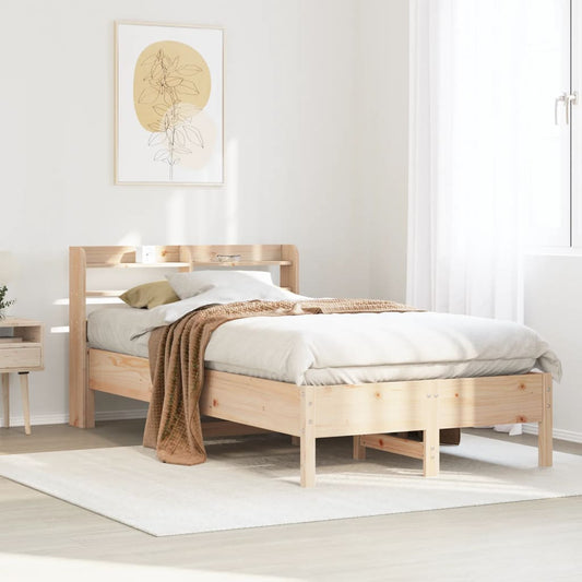 Letto senza Materasso 120x190 cm in Legno Massello di Pino - homemem39