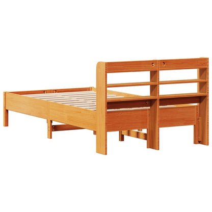Letto senza Materasso Marrone Cera 120x190 cm in Legno di Pino - homemem39