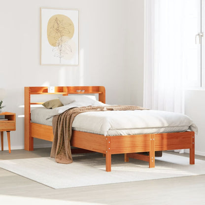 Letto senza Materasso Marrone Cera 120x190 cm in Legno di Pino - homemem39