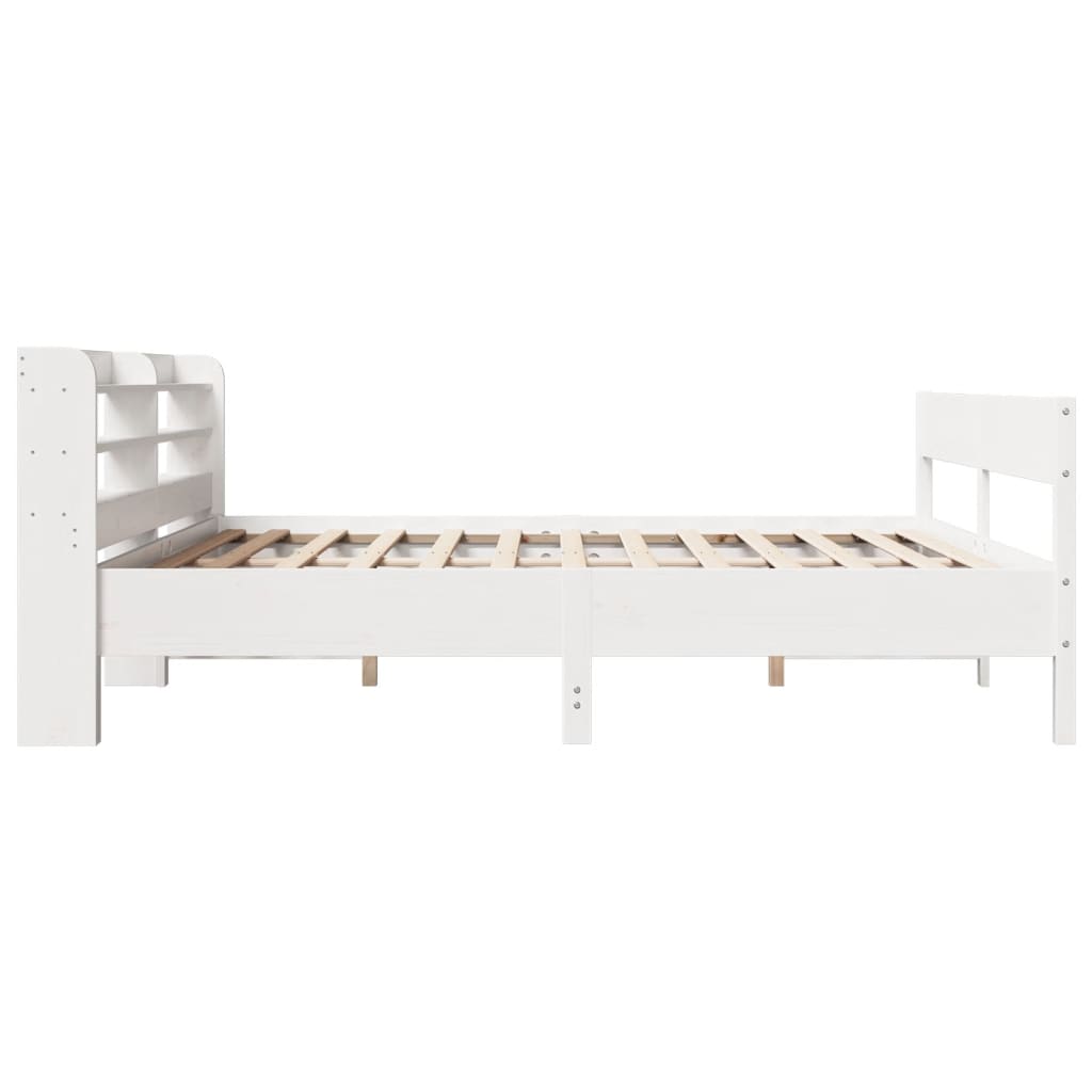 Giroletto senza Materasso Bianco 200x200 cm Legno Massello Pino | homemem39