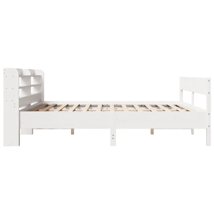 Giroletto senza Materasso Bianco 200x200 cm Legno Massello Pino | homemem39