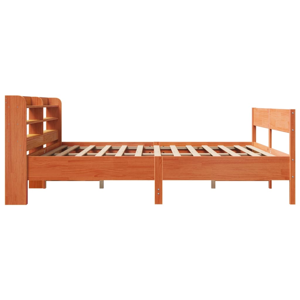 Letto senza Materasso Marrone Cera 200x200 cm in Legno di Pino | homemem39