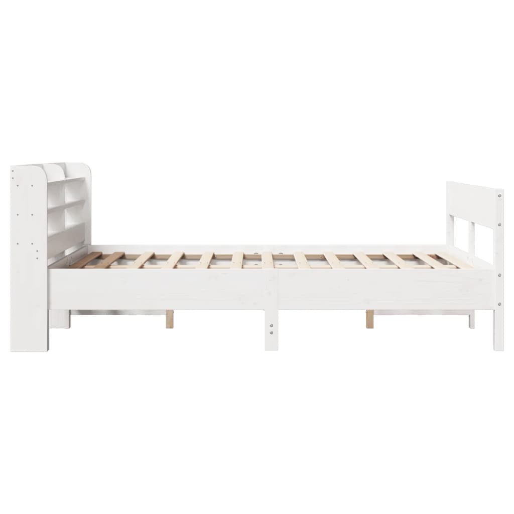 Letto senza Materasso Bianco 160x200 cm Legno Massello di Pino - homemem39