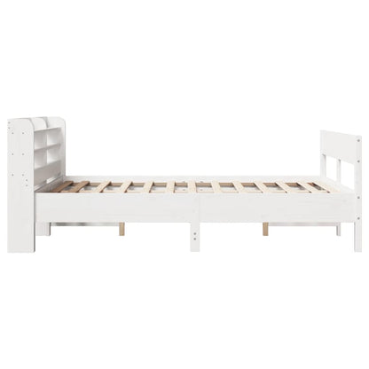 Letto senza Materasso Bianco 160x200 cm Legno Massello di Pino - homemem39