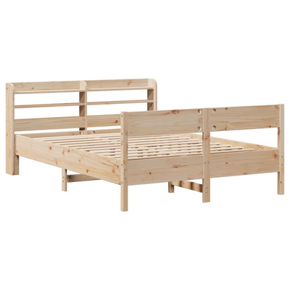 Letto senza Materasso 150x200 cm in Legno Massello di Pino - homemem39