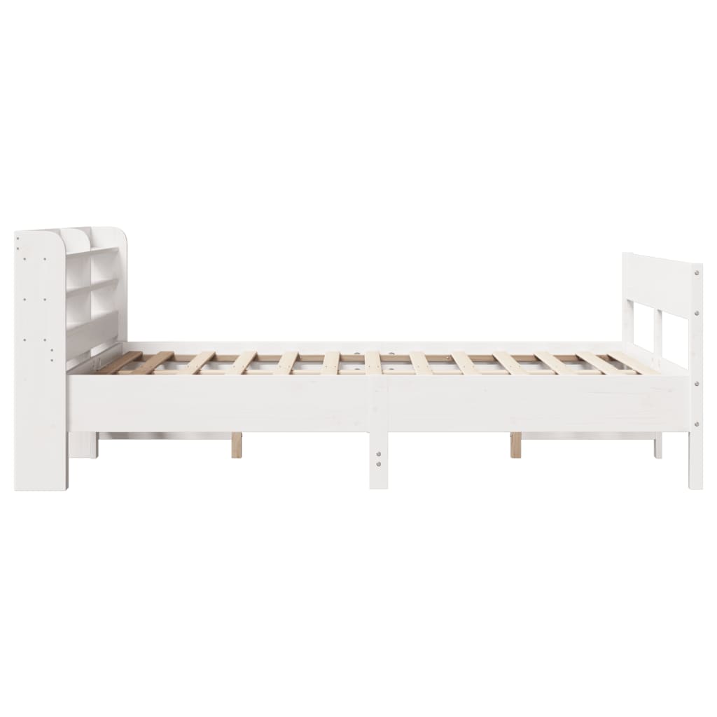 Letto senza Materasso Bianco 140x200 cm Legno Massello di Pino - homemem39