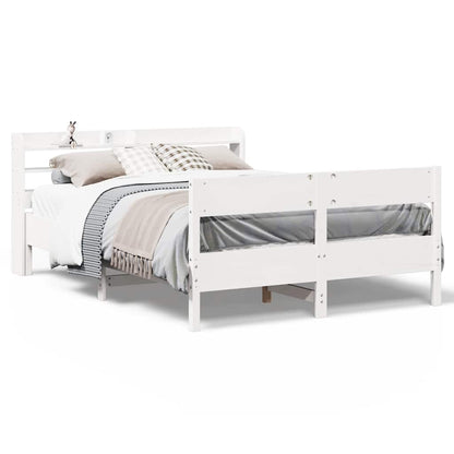 Letto senza Materasso Bianco 120x200 cm Legno Massello di Pino | homemem39