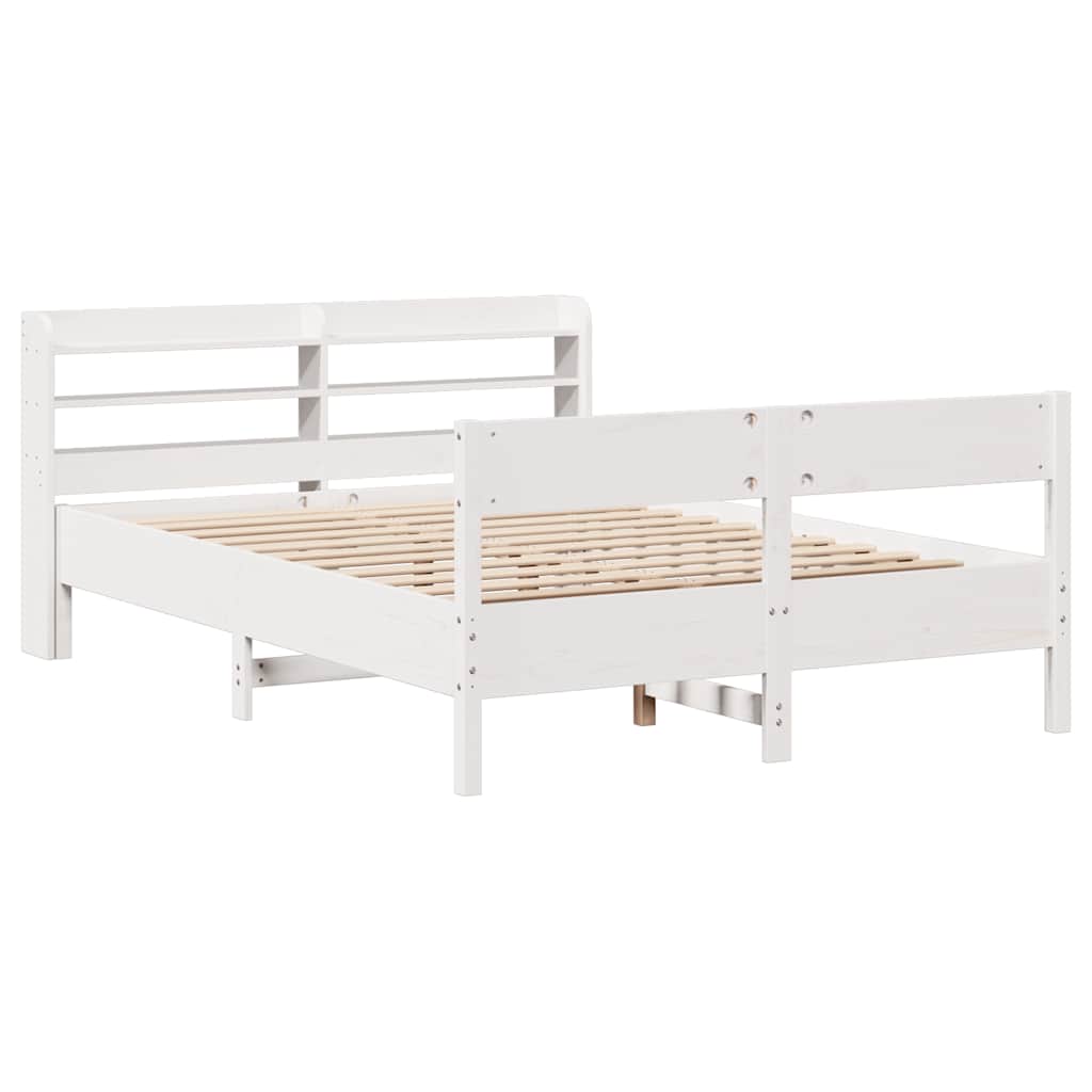 Letto senza Materasso Bianco 120x200 cm Legno Massello di Pino | homemem39