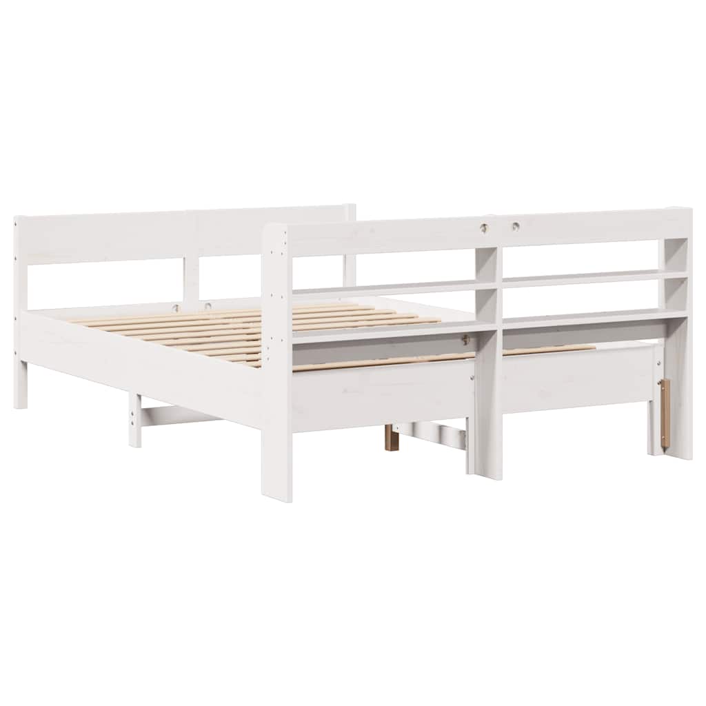 Letto senza Materasso Bianco 120x200 cm Legno Massello di Pino | homemem39